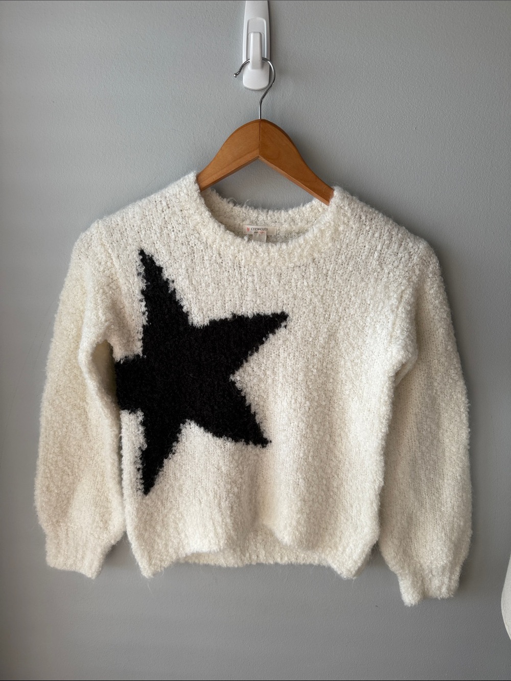 Crewcuts J. Crew Girls Star Fluffy Sweater‎